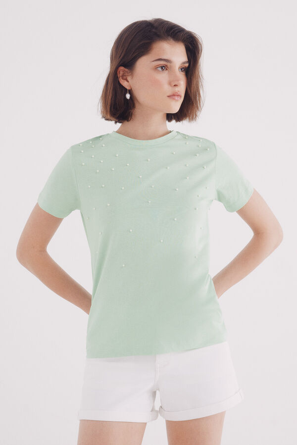 Springfield Camiseta perlas verde
