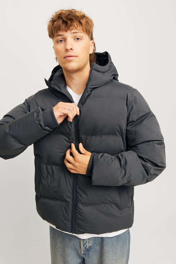 Jack & Jones Casaco acolchoado capuz cinzento