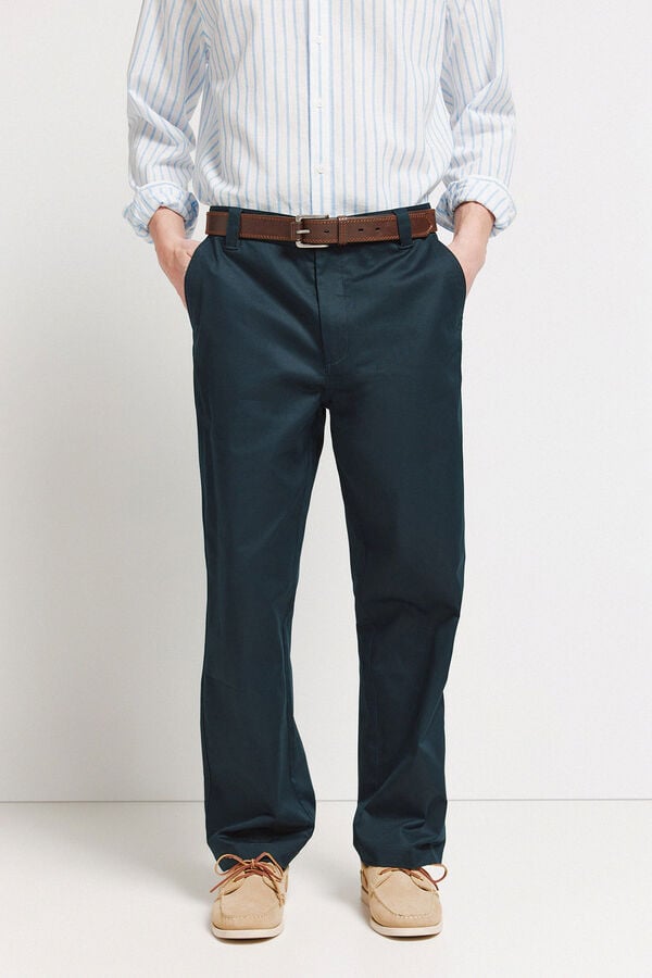 Springfield Pantal&oacute;n recto relaxed fit azul