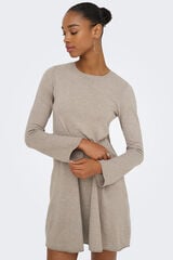Only Vestido corto manga larga gris
