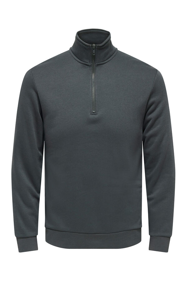Only & Sons Sudadera con cremallera gris