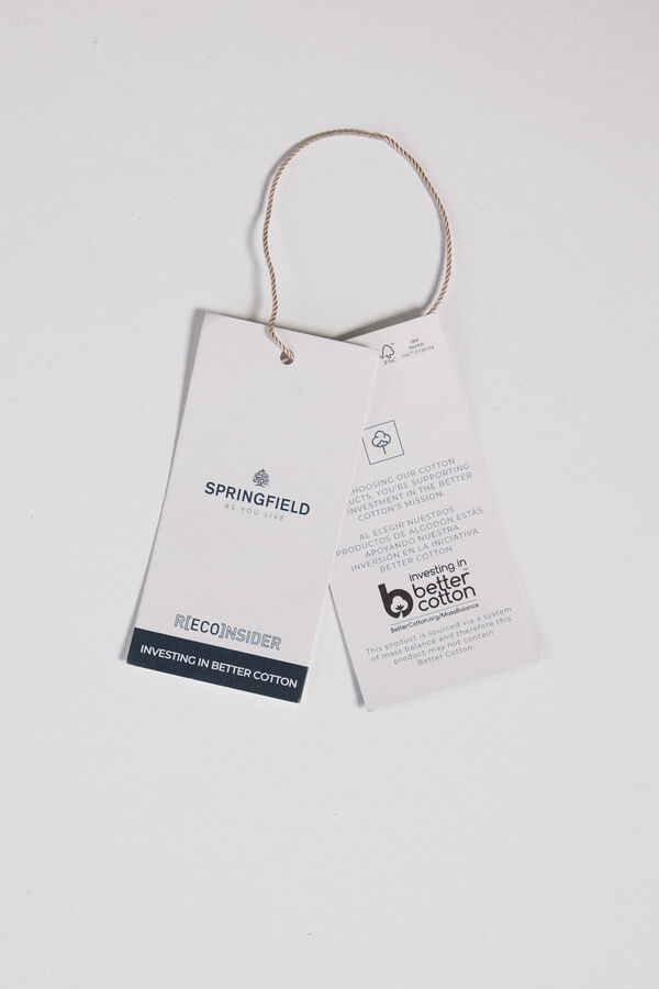 Springfield Camiseta cuello panadero negro