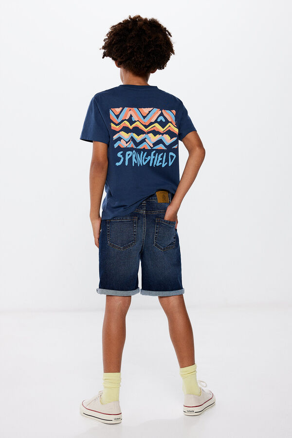 Springfield Kids Bermudas denim escuro rapaz azul