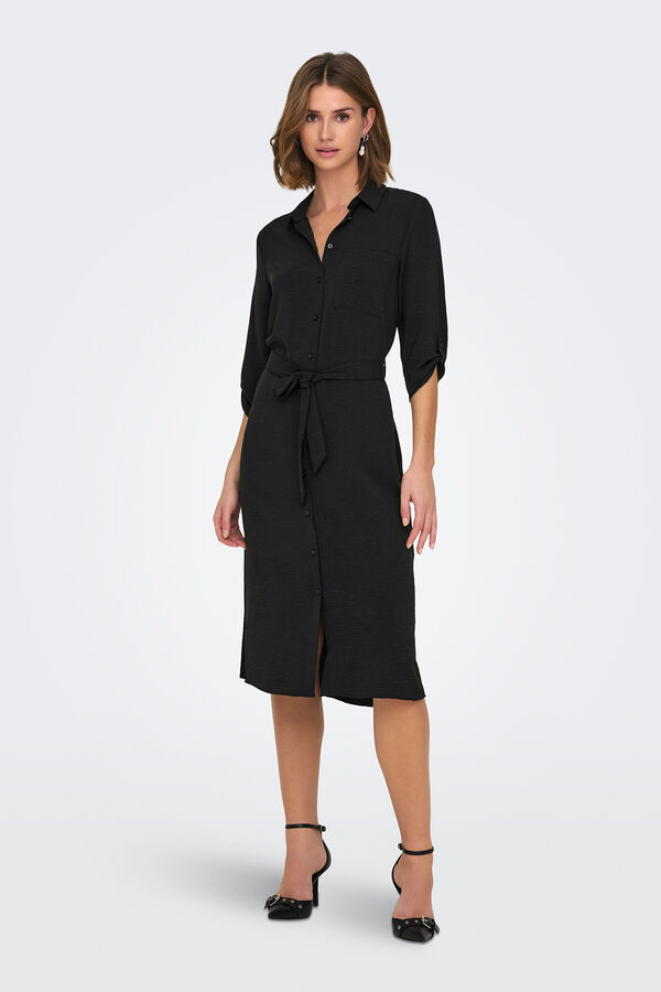 JDY Vestido de manga 3/4 negro