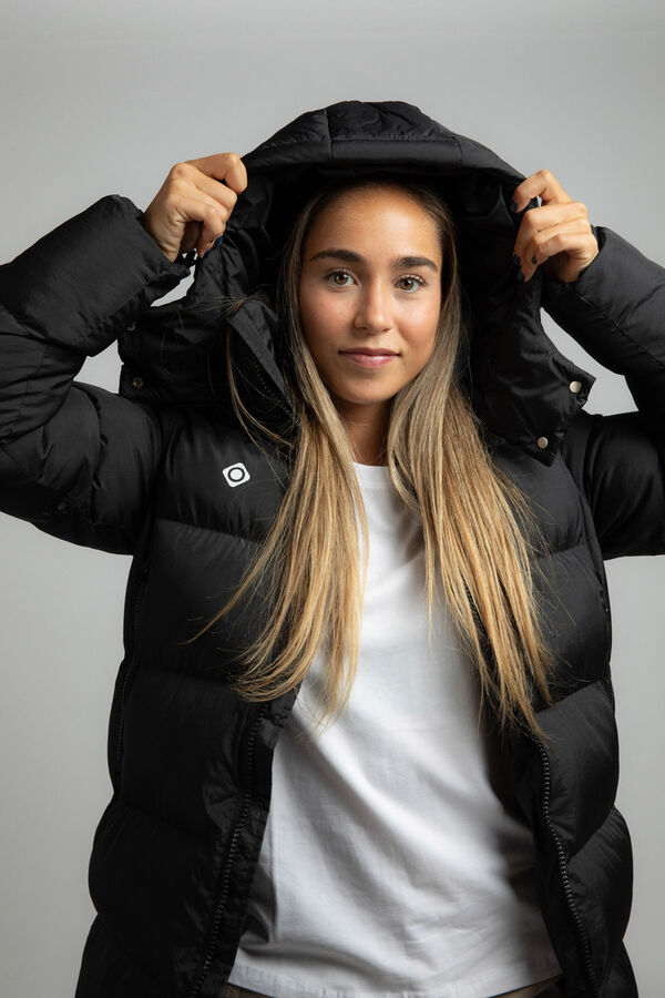 Izas Sobretudo de fibra longa preto