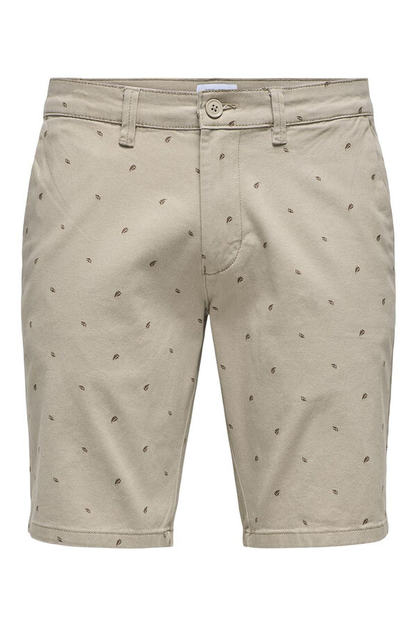 Only & Sons Bermuda estampado mini marr&oacute;n