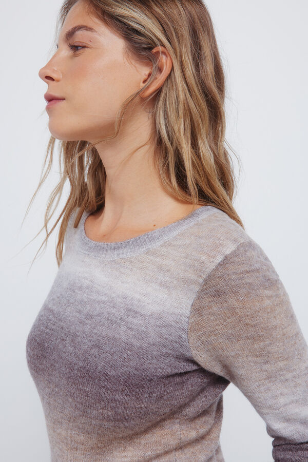 Springfield Vestido midi punto space dye gris