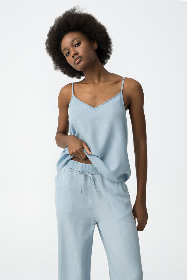 Tiffosi Top Denim azul