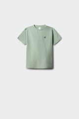 Springfield Kids T-shirt de manga curta com microrriscas para menino verde