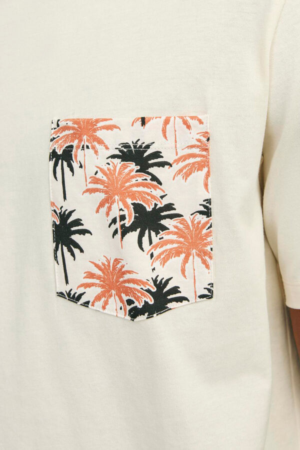 Jack & Jones Camiseta bolsillo estampado blanco
