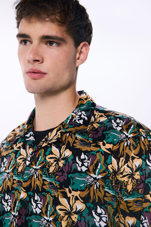 Springfield Camisa manga curta impressa viscosa cru