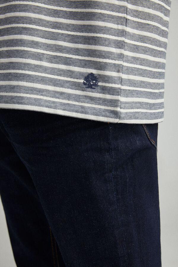 Springfield T-shirt risca estrutura azul