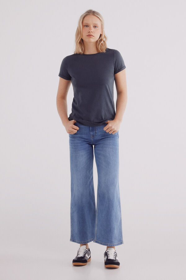 Springfield T-shirt efeito lavado cinzento