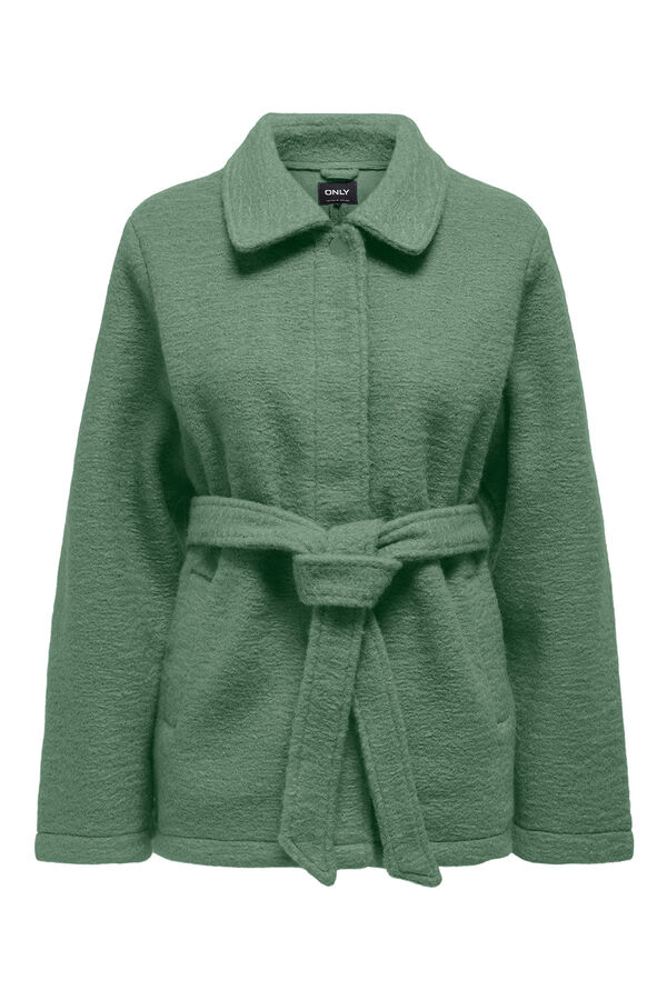Only Trench de pa&ntilde;o verde