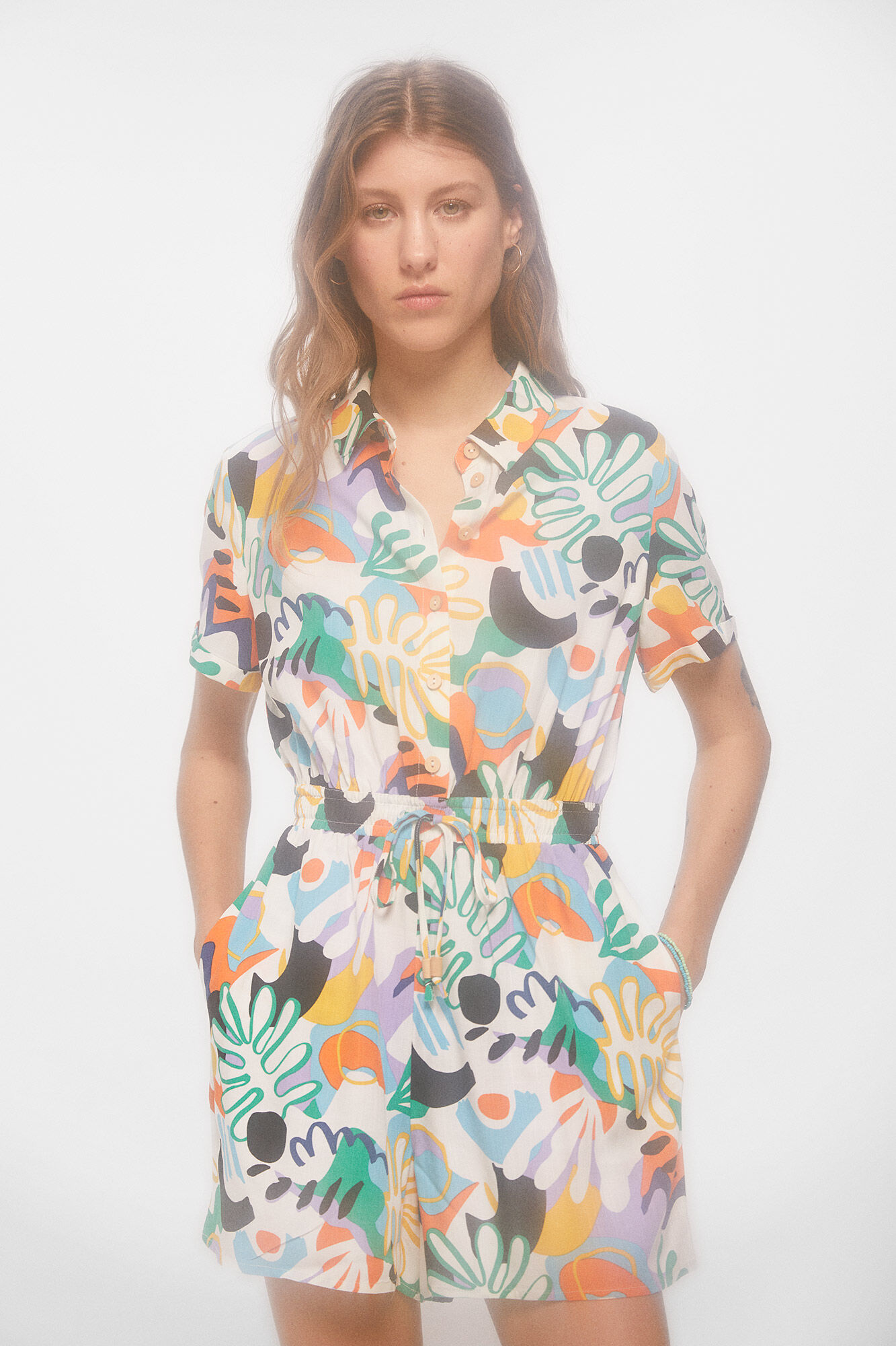 Springfield Macac&atilde;o Curto Camiseiro Estampado