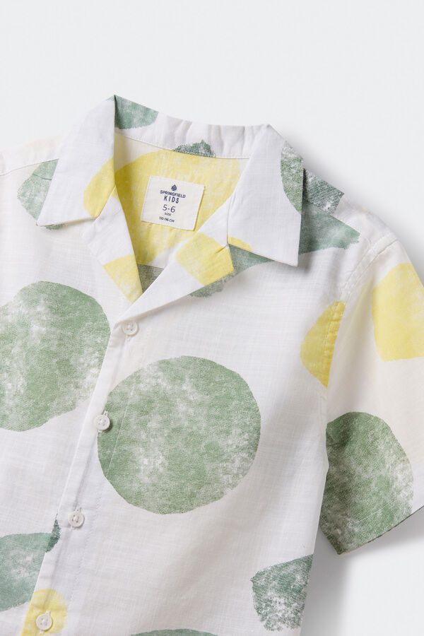 Springfield Kids Camisa estampado menino bege