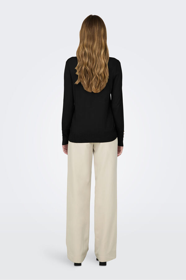 JDY Camisola de gola redonda preto