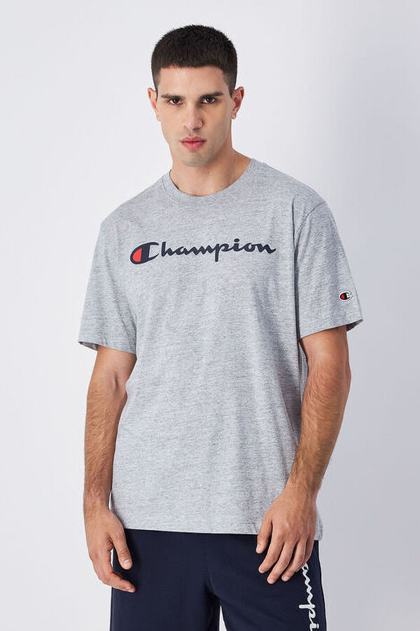 Champion Camiseta de algod&oacute;n hombre gris