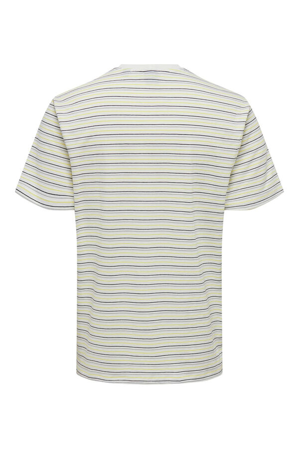 Only & Sons T-shirt riscas horizontal branco
