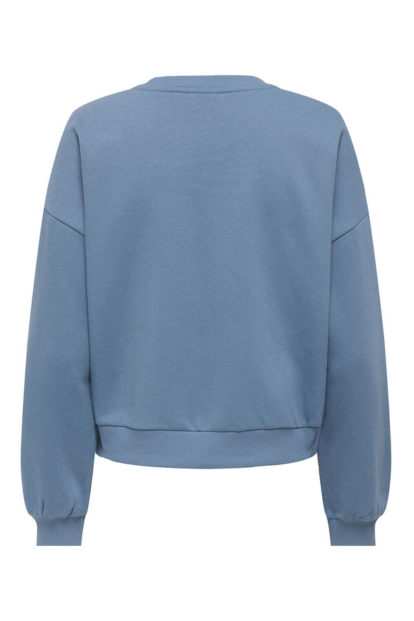 Only Sweatshirt com desenho frontal azul
