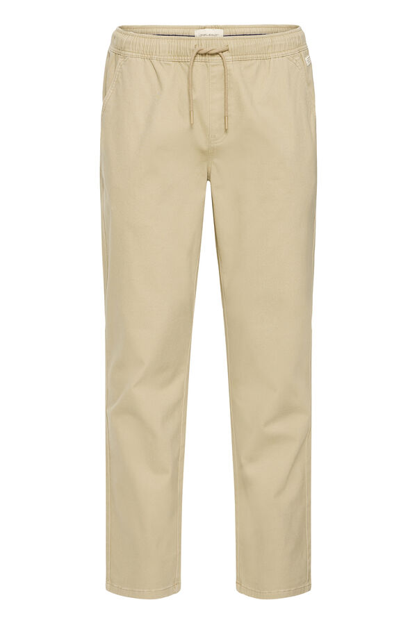 Blend Pantal&oacute;n regular cintura el&aacute;stica beige