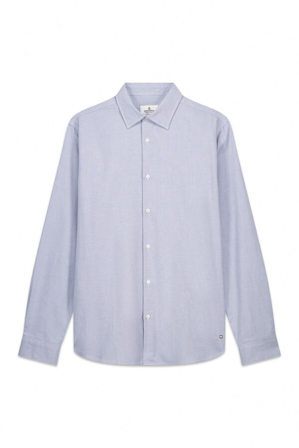 Springfield Camisa vestir estructura azul