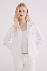 Springfield Cazadora vaquera color algod&oacute;n blanco