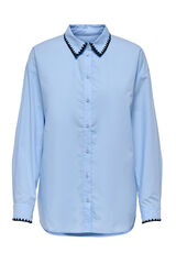 Only Camisa con detalles bordados azul