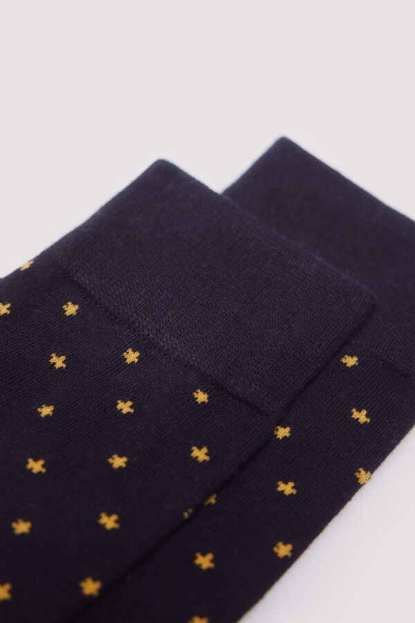 Springfield Meia comprida jacquard preto