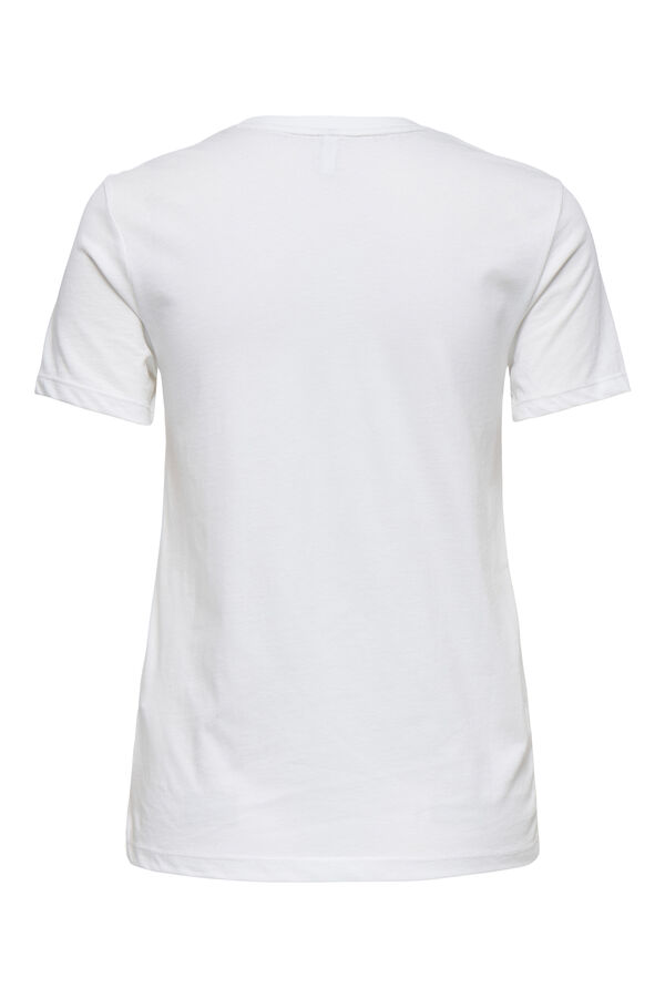 Only T-shirt de manga curta branco