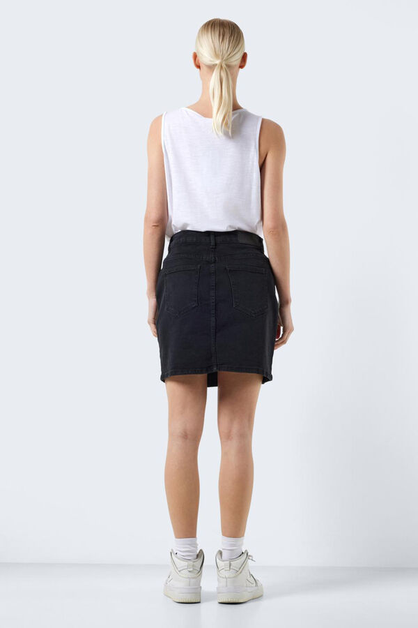 Noisy May Saia curta jeans preto