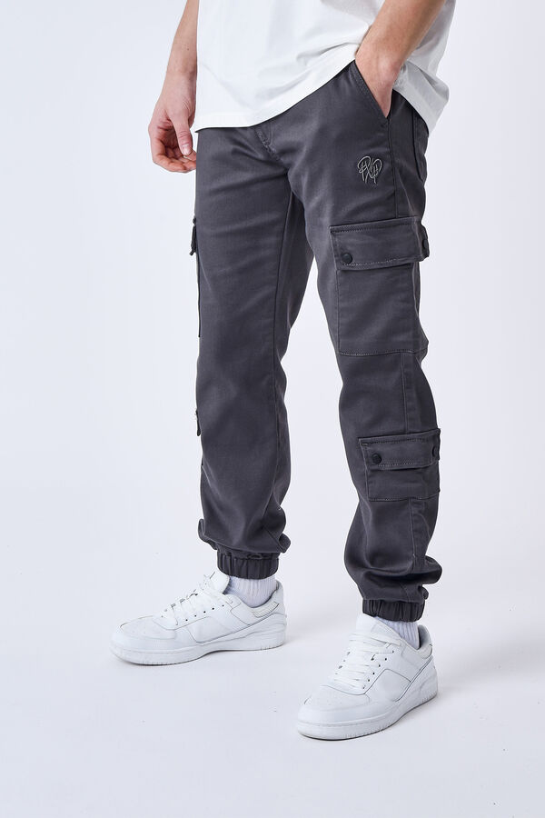 Project X Paris PANTAL&Oacute;N CARGO MULTI BOLSILLOS gris