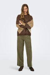 Only Jersey de rombos tostado