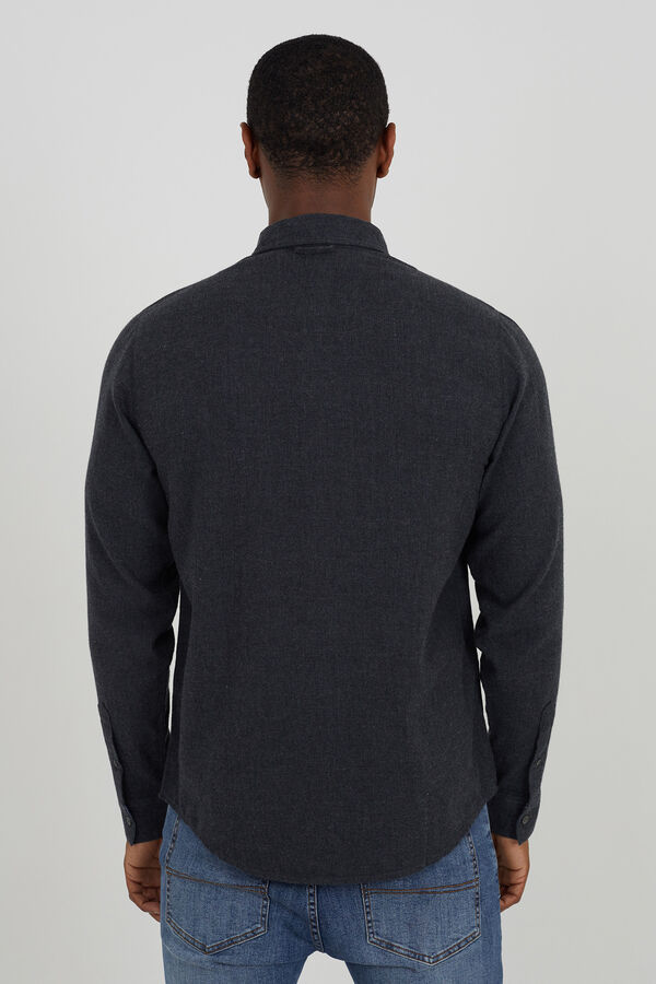 Brave Soul Camisa manga comprida com bolsos cinzento