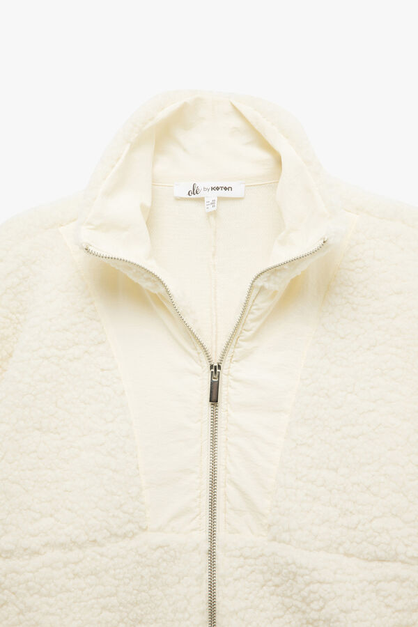 Koton Moletom de pel&uacute;cia bege