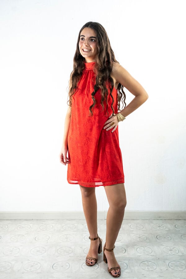 Cul Sac Vestido curto gola halter castanho