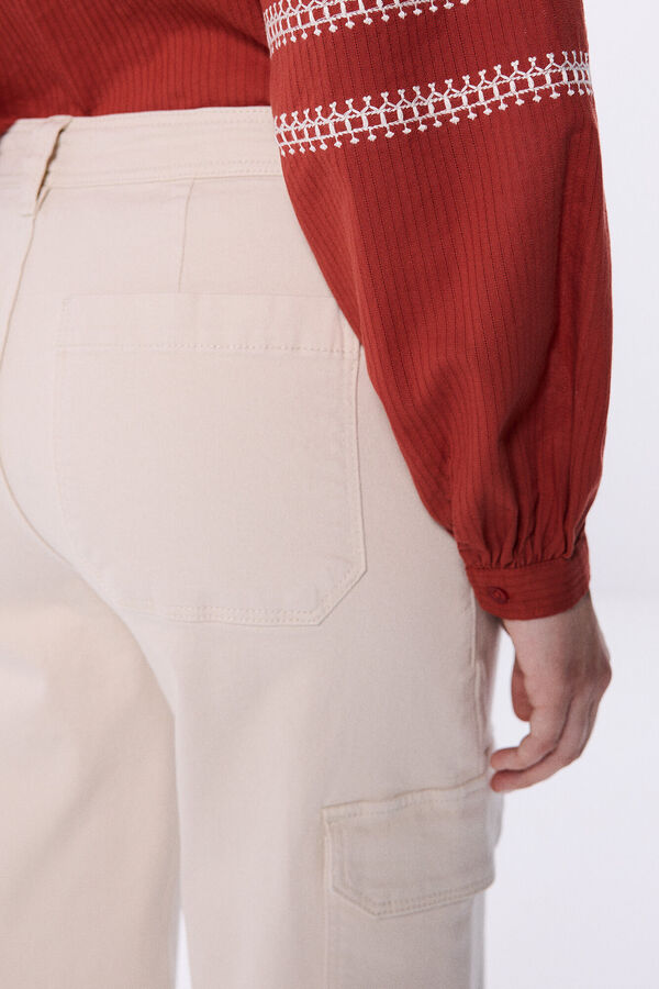 Springfield Pantal&oacute;n cargo algod&oacute;n beige