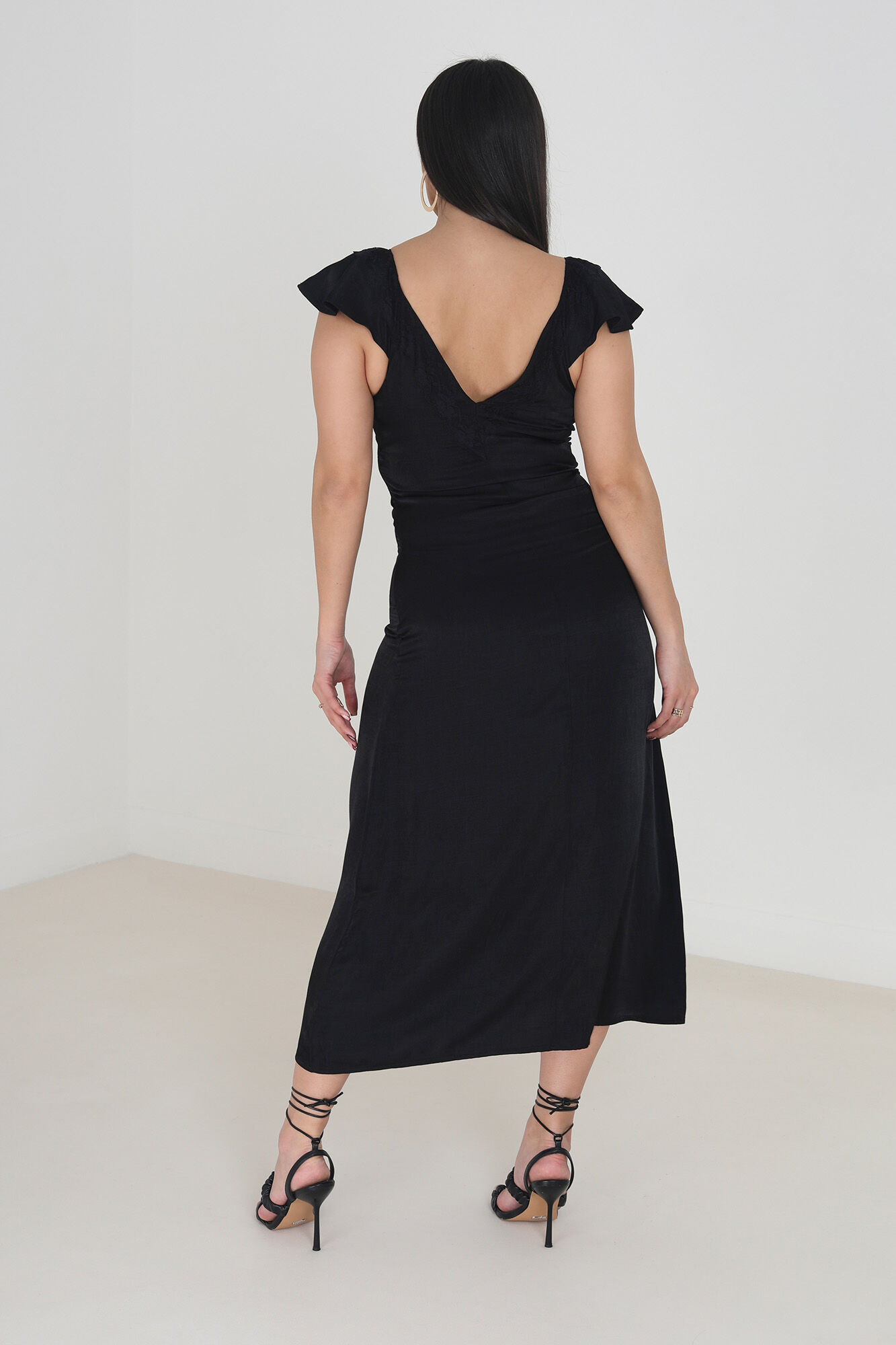 Brave Soul Vestido con encaje y volantes