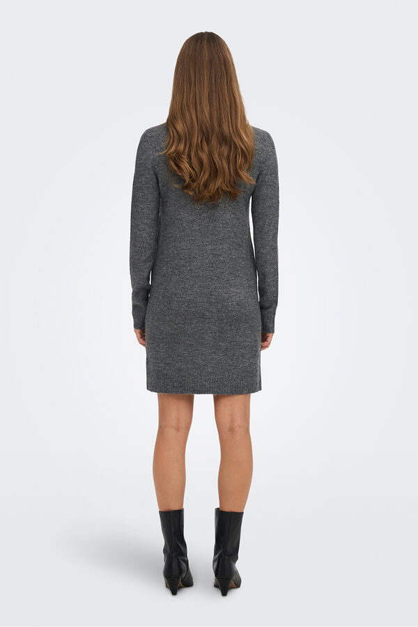 JDY Vestido curto de malha cinzento
