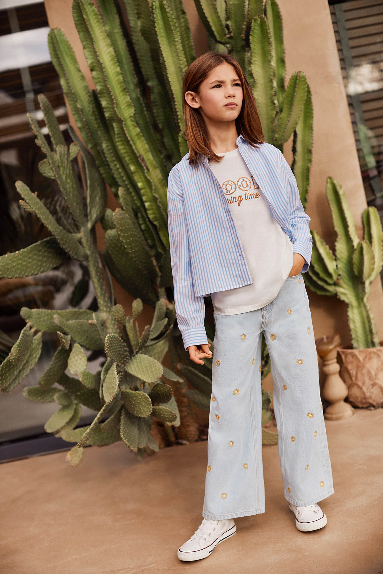 Springfield Kids Blusa oxford de menina