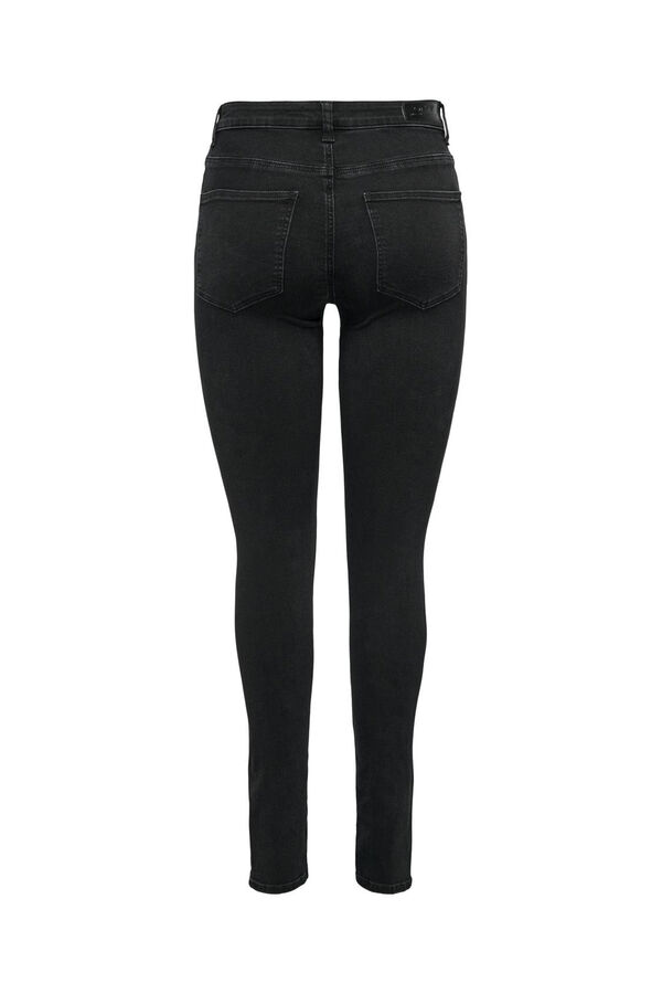Only Jeans Skinny Tiro Medio negro