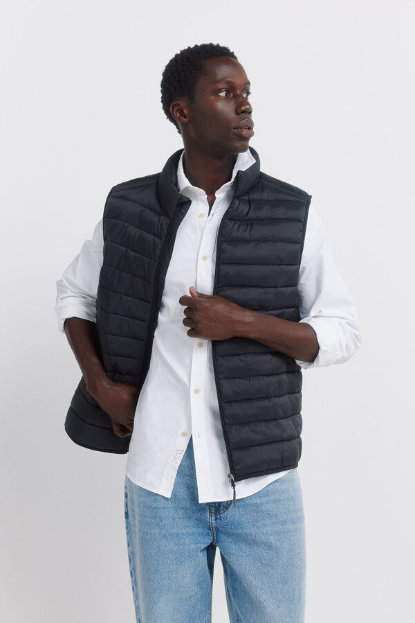 Springfield Colete acolchoado preto