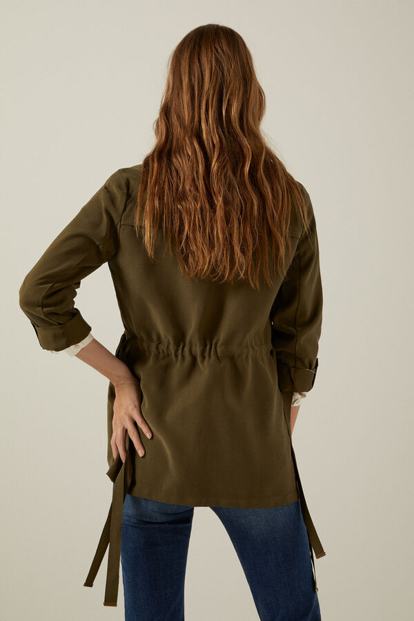 springfield Chaqueta sahariana fluida verde