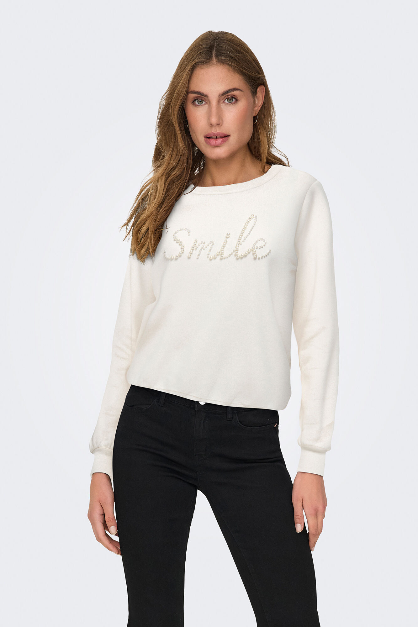 Only Sudadera con detalle de perlas