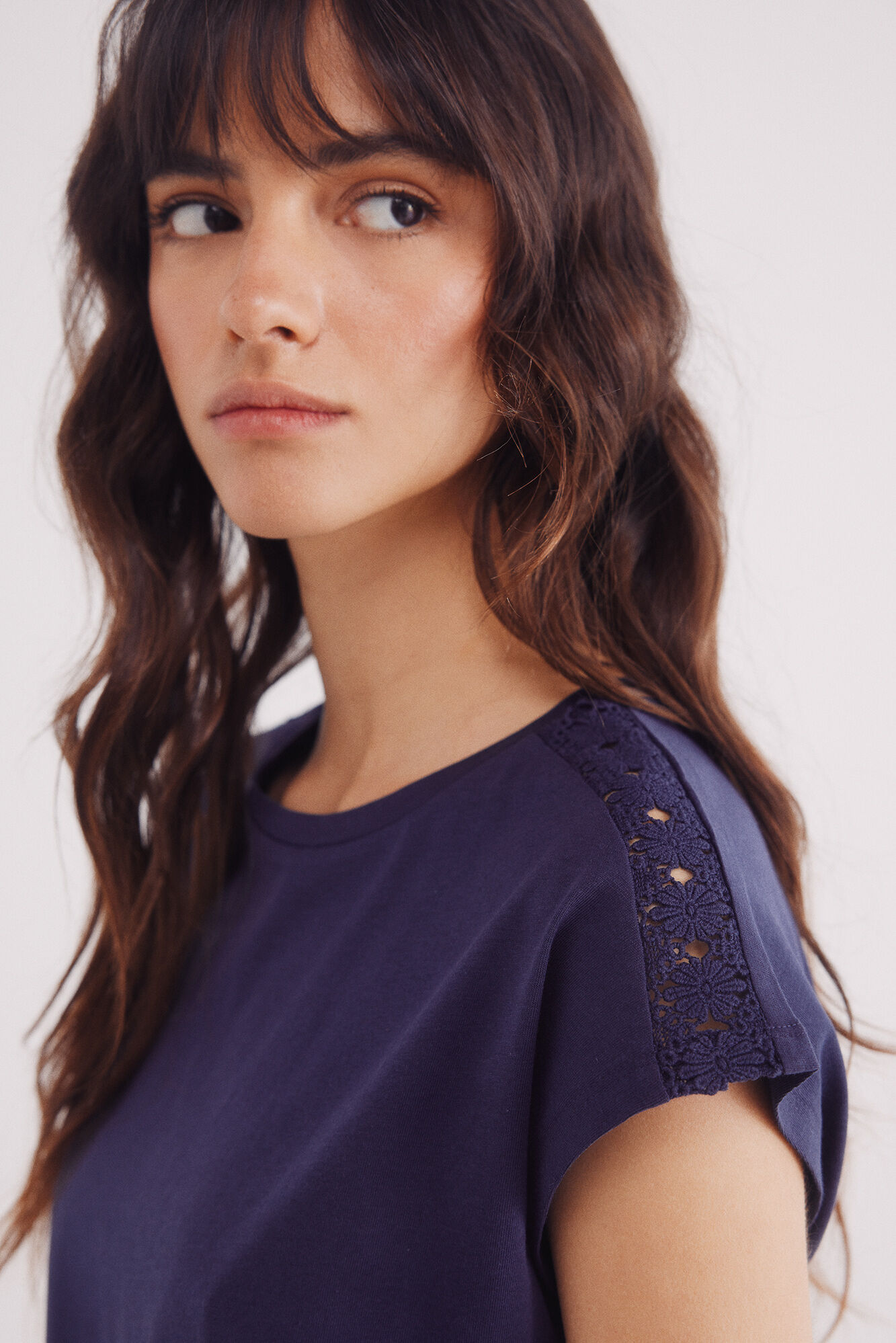 Springfield T-shirt ombros crochet