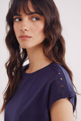 Springfield T-shirt ombros crochet azul