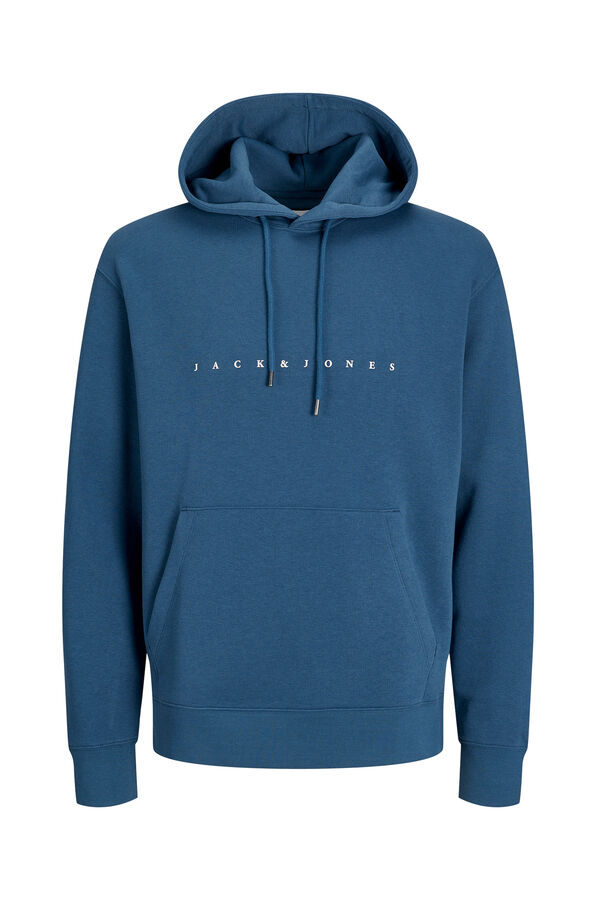 Jack & Jones Sweatshirt com capuz padr&atilde;o azul