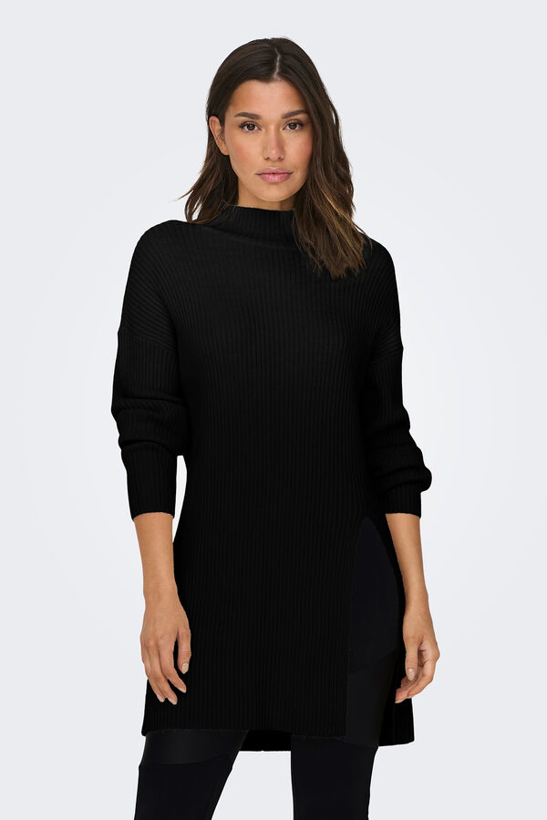 Only Jersey de punto largo negro