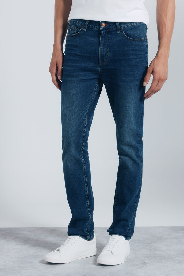Springfield Cal&ccedil;a jeans skinny fit tingida azul