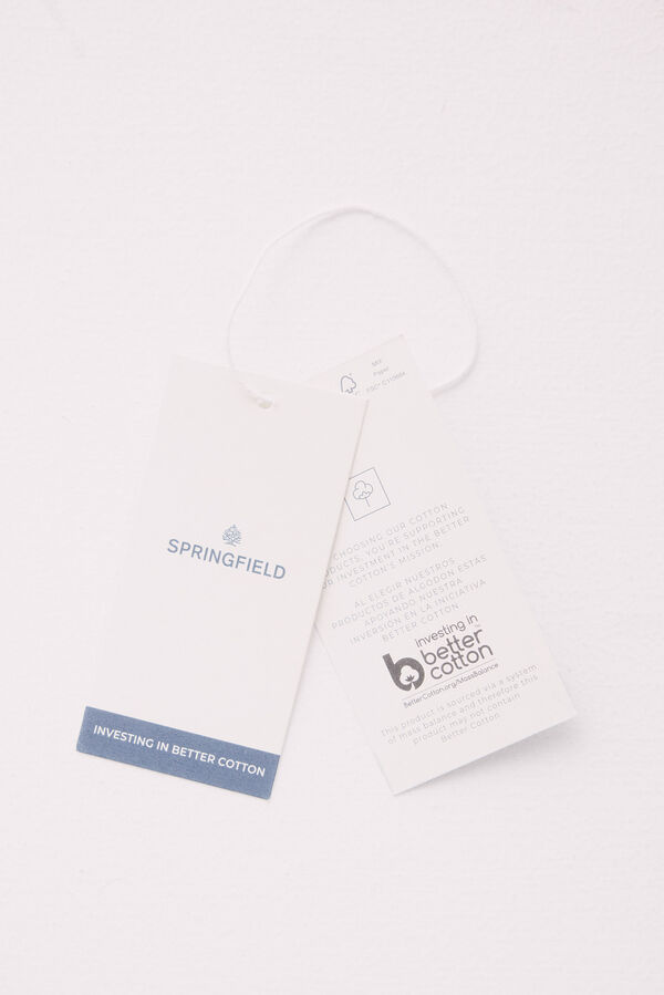 Springfield Polo piqué bloques color slim fit azul